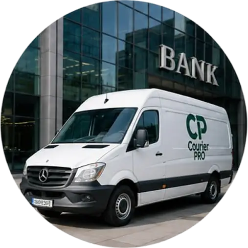 A customer receiving a parcel